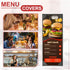 PATIKIL 4.25x11 Inch Leather Menu Covers for Restaurant, Menu Holder Single View Menus Folder Book for Restaurant Cafe