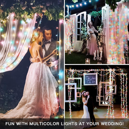 66ft 200 suddus String Lights Indoor Bedroom, Led Christmas Light Outdoor Clear Wire Connectable, Plug in Fairy String