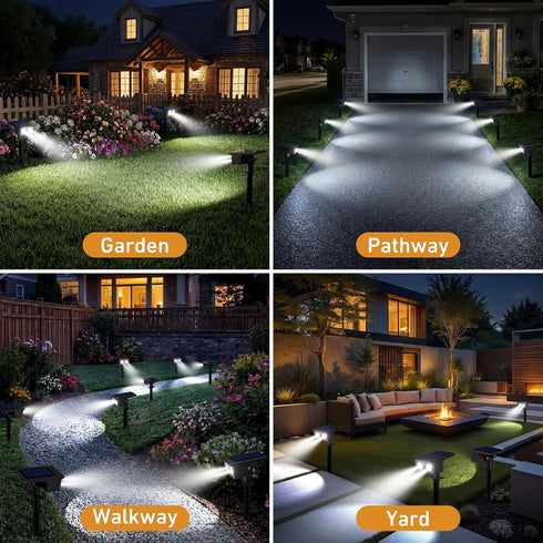 2 Pack/3 2-in-1 btfarm Solar Spot Lights Outdoor Waterproof, Modes Motion Sensor Lights, Solar Powered Spotlights Auto