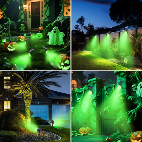 2 Pack nipify Solar Spot Lights Outdoor Waterproof, Solar Spotlight Light for Outside Yard Landscape Lighting Pathway