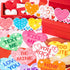 Haooryx 76Pcs Sweet Conversation Heart Cutouts Bulletin Board Set Valentine's Day Candy Heart Paper Cut-Outs