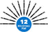 Inc. R2 Rollerball Pens - 0.7 mm Medium-Point Pen Set with Comfort Grip, 12 Pack, Black Ink