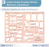 Mr. Pen House Plan Templates - Interior Design and Furniture Drafting Tools, Set of 3