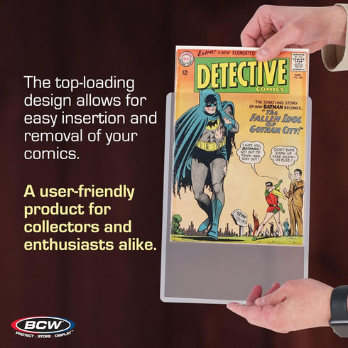 BCW Silver Age Comic Book Top Loaders 20 ct - Crystal Clear PVC, Protects Comics, Rigid Design, Double Pack