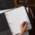 5-Tab 5 Sets (11421) Avery Binder Dividers, Easy Peel Clear Labels for Copiers, Index Maker, White Tabs