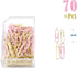 Gold Pink Binder Clips and Paper Clips Set, 3-in-1 Boxed for Office School Supplies, Teachers Classroom Daily Use