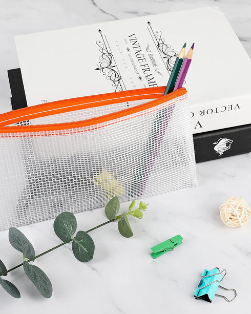 Smarpau 24PCS Pencil Pouches Bulk, Waterproof Small Zipper Pouch for Travel, Office Organization, 12 Colors
