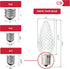 Set of 25 Teal C9 Christmas Lights, Faceted C9 LED Bulbs for Indoor & Outdoor Use, Durable Replacement C9 Lights