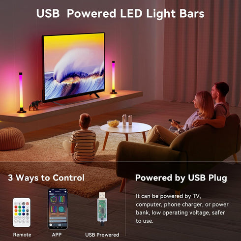 NBBUFF Led Light Bar with Music SynC Color Changing, Led Bar with App & Remote Control, RGB+IC & W Smart RGB Light Bar