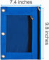 Sooez 2 Pack Pencil Pouch for 3 Ring Binder, Fabric Binder Pouch with 2 Pockets, Zipper Pencil Cases