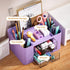 Marbrasse Pen Organizer with 2 Drawer, Multi-Functional Pencil Holder for Desk, Desk Organizers and Accessories with 5 Compartments + Drawer for Office Art Supplies (Purple) by Marbrasse