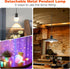 Puanticn Dimmable 25x6cm 1 Rechargeable Battery Operated Hanging Light, Pendant Light with Remote, Detachable Black