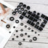 200pcs Grommet Grommet, 8 Grommets (1/2", 1/4", 3/8", 5/8", 7/8", 5/16", 7/16", 1") Rubber Kit, Hollow Firewall Sizes