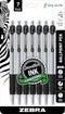 Zebra Pen Z-Grip Elite Retractable Ballpoint Pen, Metal Barrel, Medium Point, 1.0mm, Black Ink, 7-Pack