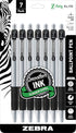 Zebra Pen Z-Grip Elite Retractable Ballpoint Pen, Metal Barrel, Medium Point, 1.0mm, Black Ink, 7-Pack