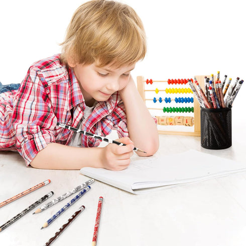 Teling 32 Pcs Western Cowboy Cowgirl Pencils for Kids, Fun Cowboy Theme Decorative Pencils