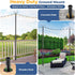 10 (1 Pack) FT String Light Poles Heavy Duty - Outdoor Patio Deck Light Poles for Outside with Anchor Base and Mounting