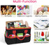 Godery Desktop File Folder Tote Organizer - Art Storage Craft Bag with Handles for Office Desk or Make-up, Black