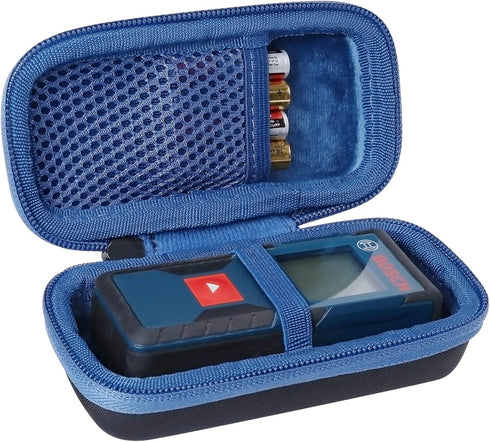 co2CREA Hard Case compatible with Bosch GLM 20 Compact Blaze 65' Distance Measure (Black Case + Inside Blue + Blue Zipper) by co2CREA