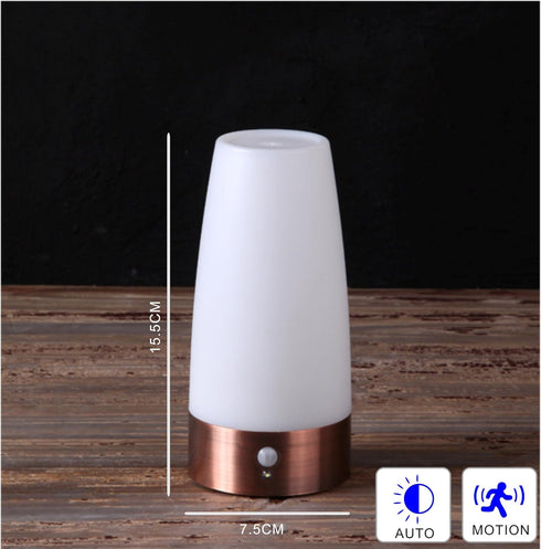 WRalwaysLX Retro LED Night Light for Home,Small Lamp with Wireless PIR LED Motion Sensor Indoor/Outdoor,Battery