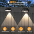 Lights,9 IP65 Outside/Patio/Backyard/Wall/Pool/Fence/Railing/Step(8Pack) Solar Fence Lighting Modes Color Changing Mode