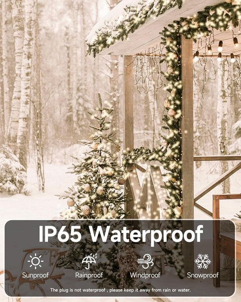 165 500 FT LED Christmas Lights Outdoor Indoor, Plug in Warm White String Lights for Outside Waterproof, Connectable