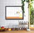 Monthly Whiteboard Calendar with Cork Board for Wall, 17"x13", Magnetic Dry Erase Board with Black Wood Frame