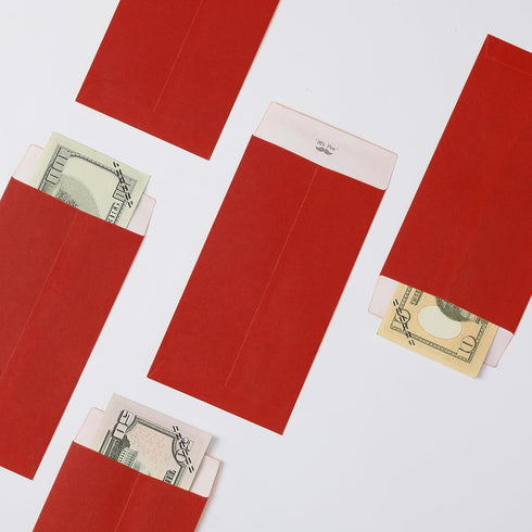 Mr. Pen 100 Pack Money Envelopes for Cash, 6.5" x 3.5", Red, Small Envelopes for Budgeting and Money Saving Challenge