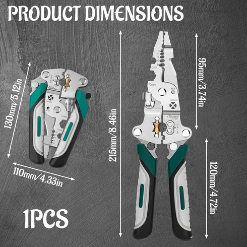 ZHLKHIOP 8-in-1 Set, Stripper8 1 Voltmaster Tool, Multi-Function Electricians Pliers Heavy Duty Wire in wire stripper