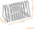 CAXXA 10 Slots Triangle Bookshelf - Black Metal Wire File Sorter Magazine Holder Document Holder