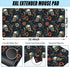 Desk Mat,Skulls with Flowers Large Gaming Mouse Pad for Desk XXL,Skull Floral Desk Pad for Desktop,Extended Big Computer Keyboard Mouse Pad with Non-Slip Base and Stitched Edges 35.4"x15.7" by Gnhkmw