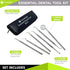 Cynamed Essential Dental Tool Kit Premium Stainless Steel Pick Oral Care Kit Hygiene Tooth Scraper Tartar Dental Scaler Tweezers Mouth Mirror for Personal & Pet Oral Care Use