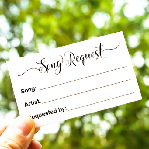 RXBC2011 100 Song Request Cards for Wedding Reception, Prom Dance Party, Band DJ Karaoke