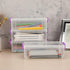 BTSKY 4 Pack Extra Large Capacity Storage Box for Pencils, Stackable Translucent Clear Desk Organizer for Office