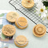 6 Packs Set Tessco for you Yogurt Jar Lids Bamboo Wood for Jars Reusable Lid with Silicone Sealing Rings and Different