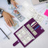 BVYA 100 Envelopes Challenge Binder, Elegant Pattern Printed A5 Money Saving Budget Binder with Cash Envelopes