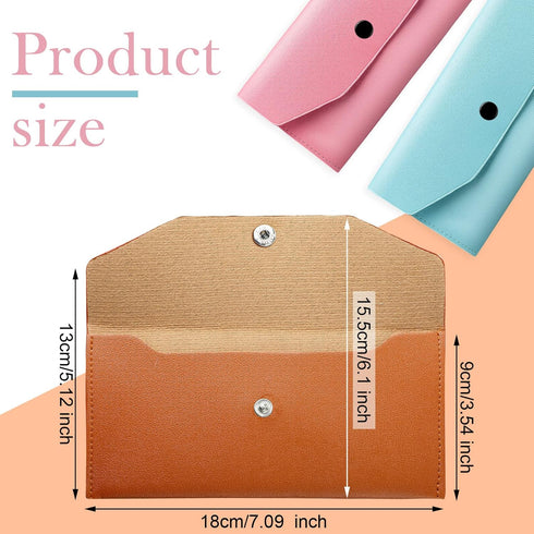 Kacctyen 12 Pcs Leather Cash Envelope Wallet, Reusable Check Budget Envelope Money Pouch for Women