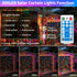 10 10Ft 300LED 8 Dimmable Solar Curtain Lights Outdoor x Waterproof Waterfall Light with Modes Remote USB Rechargeable