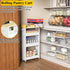 4-Tier OKZEST Utility Slim Storage Cart, Narrow Laundry Room Bathroom Organizers and Storage Cart, Metal Pantry Kitchen