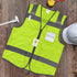 TCCFCCT Reflective Safety Vest for Men, 5 Pockets Durable High Visibility Construction Vest, ANSI/ISEA Standards,