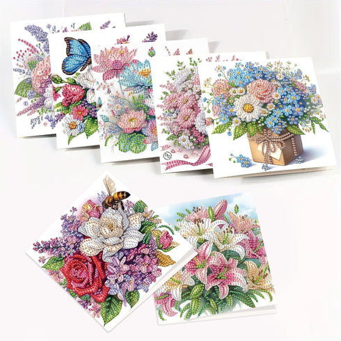 8 Packs 30x15cm) Diamond Art Painting Greeting Card Kit Diamond Art Greeting Cards Special Shaped Diamond Painting