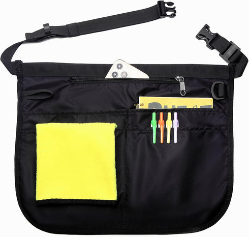 Bafelia Waterproof Server Apron for Women with 5 Pockets,Quickly Put on and Take