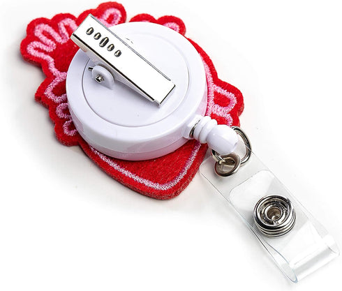 Nurse Badge Reel Retractable – Felt Badge Holder for Nurses, Students & Teachers – Cute Alligator Clip (Anatomical