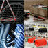 300 Pieces Rubber End Caps - Vinyl End Caps Black and Red Screw Bolt Protectors in 9 Sizes from 0.08 to 0.8 Inch