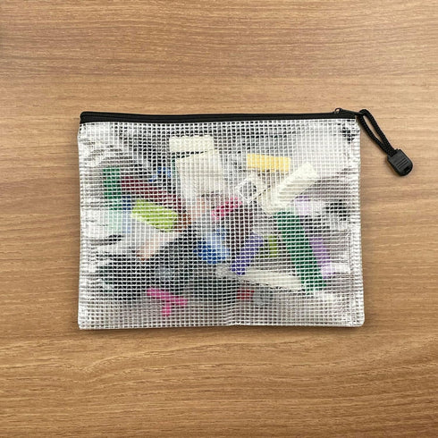Oaimyy-B4 Mesh Zipper Pouch Document Folders Bag, Plastic Zip File Folders for School Office Supplies, Travel,