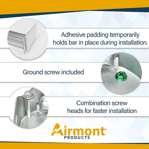 1-1/2'' 2 2 1/2'' 16-24 Inch Ceiling Fan Mounting Bracket with Adjustable Bar Hanger, Deep, NMSC Clamps, Knockouts