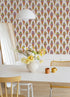 Orange Floral Ice Cream Peel and Stick Wallpaper