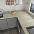 Gray Wood Wallpaper Peel and Stick, 16" 118" Brown Wood Grain Contact Paper for Kitchen Cabinet Countertops