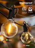 25FT 12+1 G40 Bulbs IP65 Dimmable Brightown Outdoor String Lights, Shatterproof Patio Lights, Waterproof Hanging