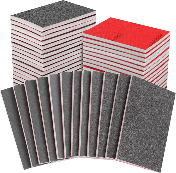 24PCS 3 x 4 Inch Sanding Sponge Set, 120-3000 Grit Soft Foam